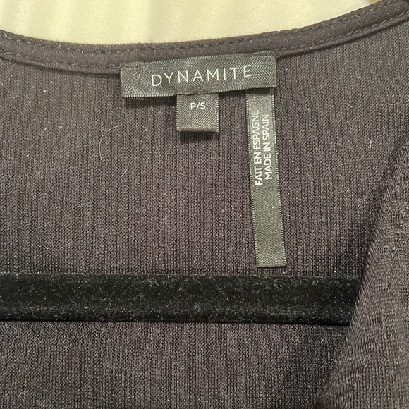 Dynamite slightly cropped wrap shirt with chiffon sleeves - Picture 3 of 3